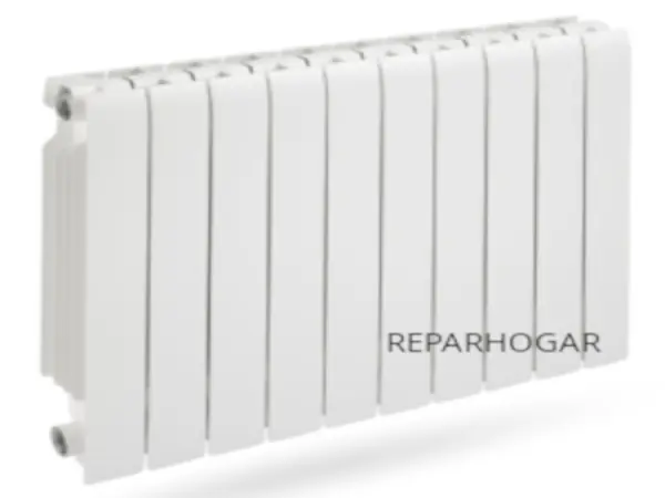 Radiador de aluminio Ferroli instalado en pared Radiador de aluminio Ferroli instalado por técnico de Reparhogar Barcelona